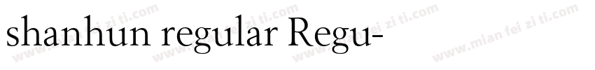 shanhun regular Regu字体转换